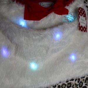 Light Up White Furry Skirt NWT